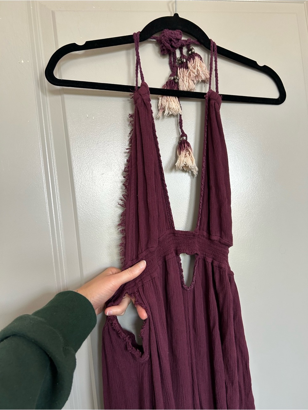 Free People Look Into the Sun Halter Maxi Dress - Rose Plum - Picture 6 of 11